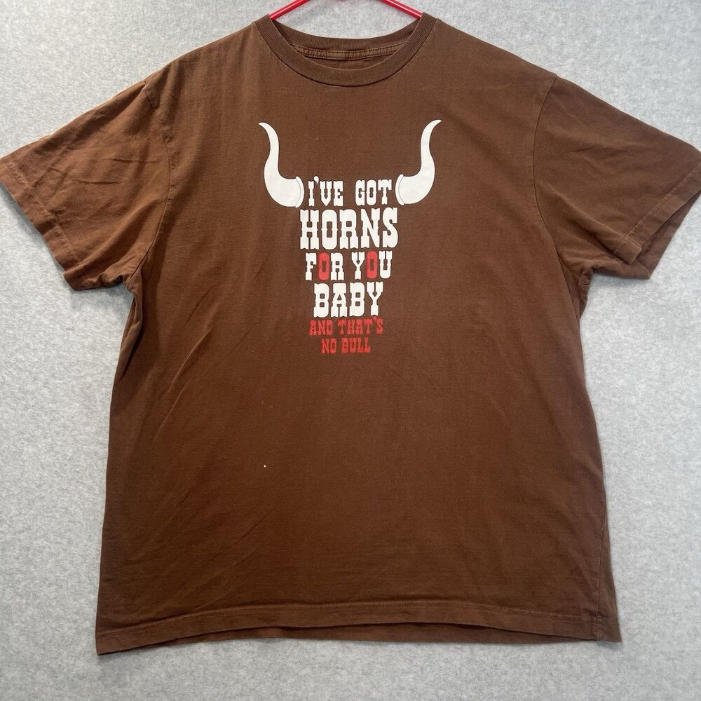 Valentine I've got horns for you baby no bull Cowboy Western Unisex T-Shirt XL